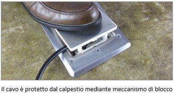 torretta elettrica per pavimento in massetto, grado di protezione IP66 -aperta passaggio cavo