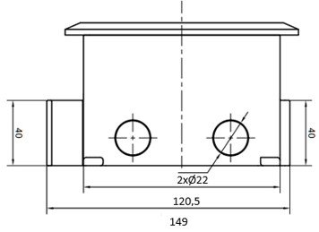 torretta elettrica per pavimento in massetto, grado di protezione IP66 -apertura-a-pulsante_dimensioni_lato