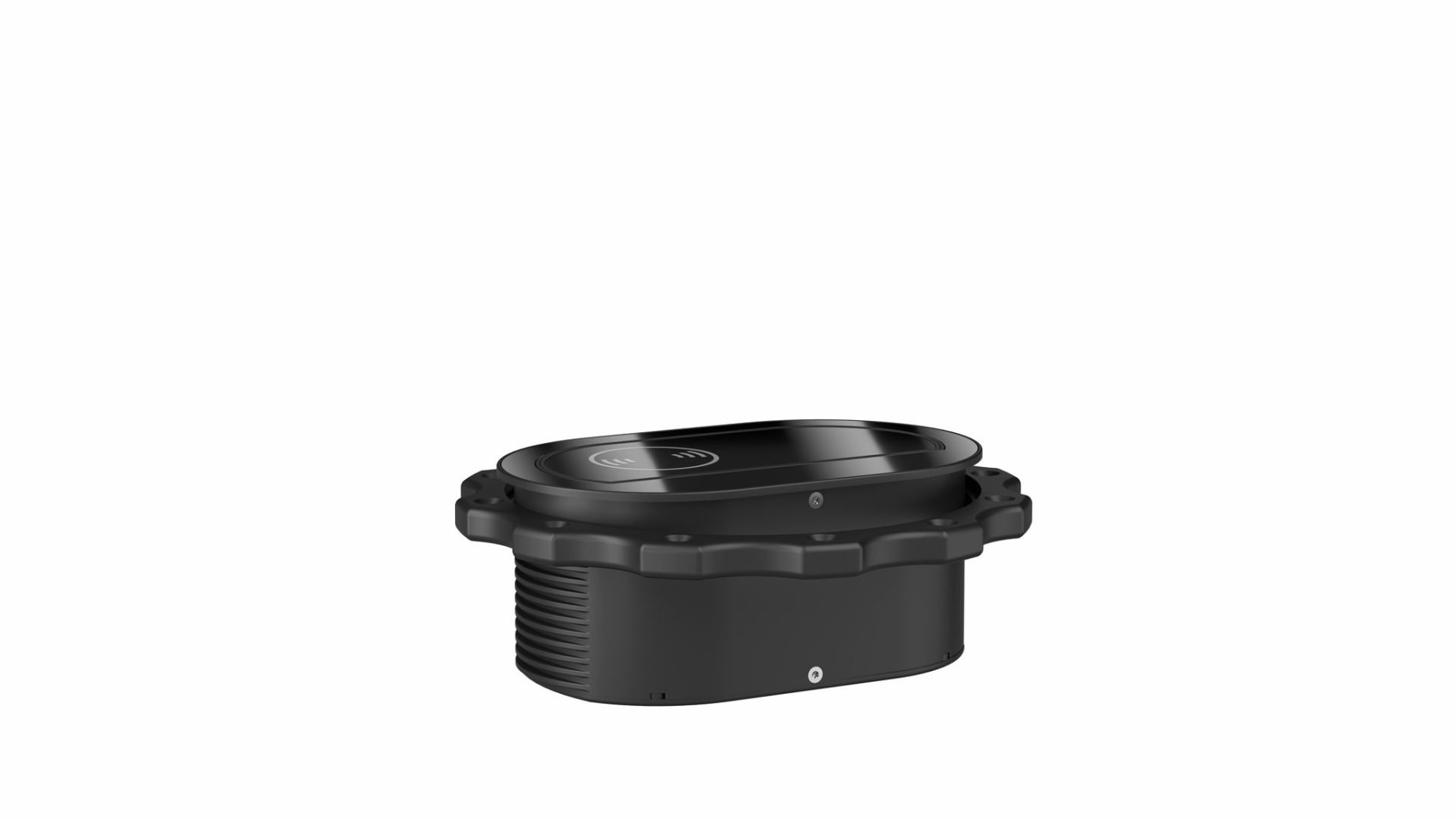 Mini torretta elettrica vetro nero a 1 Schuko + 2 Usb (A+C) + Wireless_dettaglio chiusa