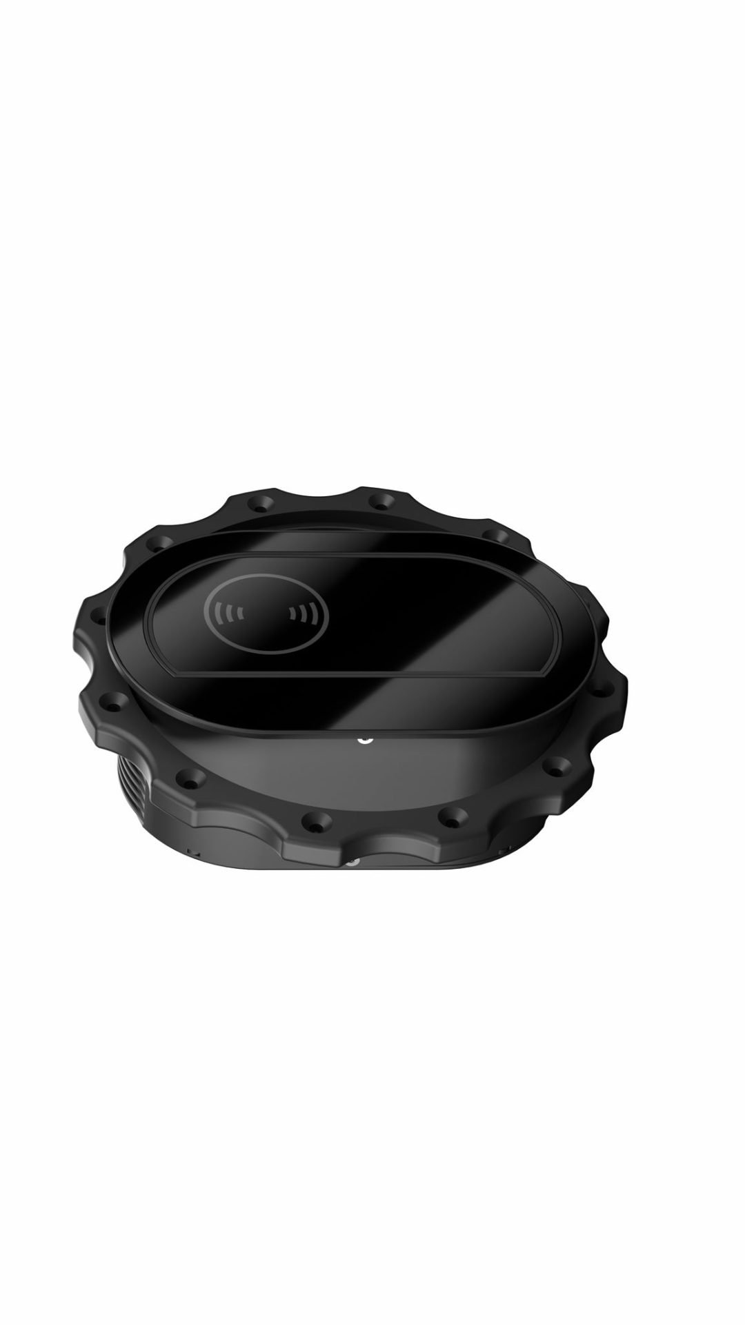 Mini torretta elettrica vetro nero a 1 Schuko + 2 Usb (A+C) + Wireless_dettaglio wireless